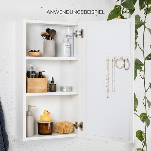 ORGNATIC Magnet Haken an der Schranktür zur Aufbewahrung von Halsketten und Schmuck für mehr Ordnung im Bad