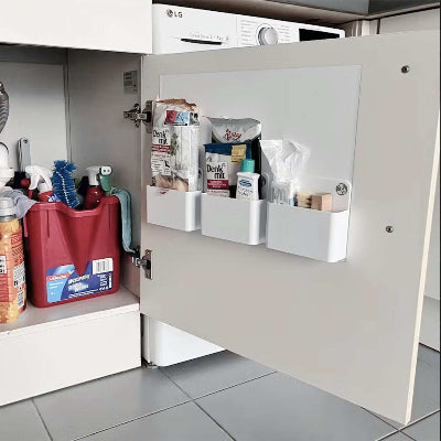 ORGNATIC Schrank Organizer im Putzschrank für Reinigungsmittel und Zubehör auf der Schranktür