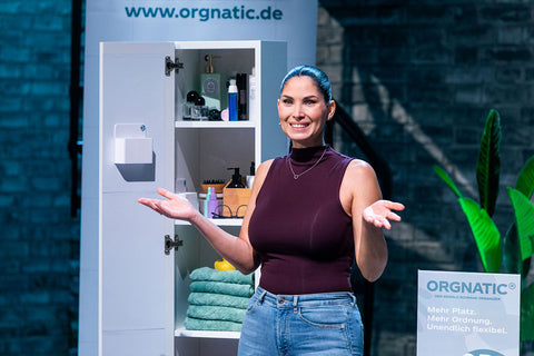 ORGNATIC im TV: Gründerin zeigt, wie ein Badezimmerschrank mit magnetischem Ordnungssystem sofort mehr Platz bekommt