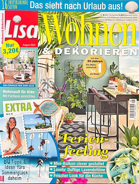 Lisa Wohnen & Dekorieren Magazin Cover mit Ideen für Wohnung Dekoration und Einrichtung