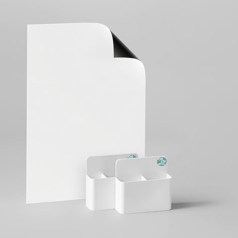 ORGNATIC Schranktür Organizer Starter Set mit Magnetboxen und selbstklebender Folie für mehr Stauraum im Schrank
